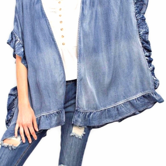 EUC Easel Denim Cardigan Size Small Fits All - Picture 7 of 10